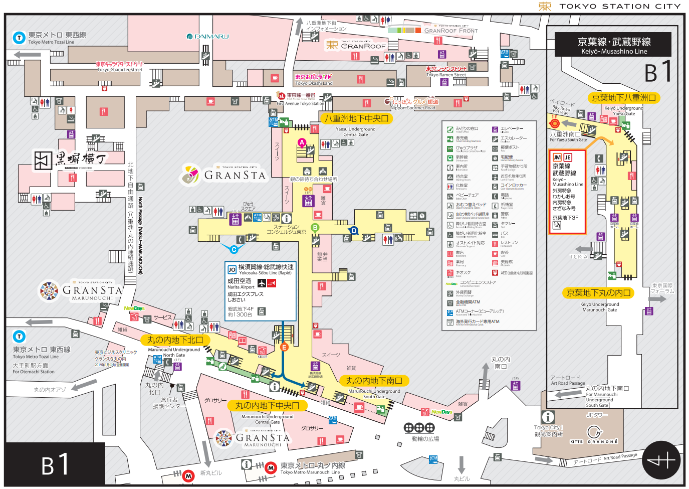 東京駅のわかりやすい構内図を選んでみた 構内図どっとこむ